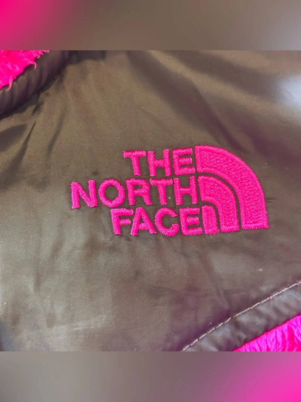 The North Face Hot Pink Hooded Fleece with Black Woven Tag Little Girls Size XS